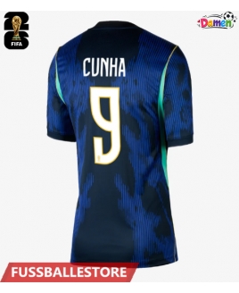 Günstige Brasilien Matheus Cunha #9 Auswärtstrikot Damen WM 2026 Kurzarm